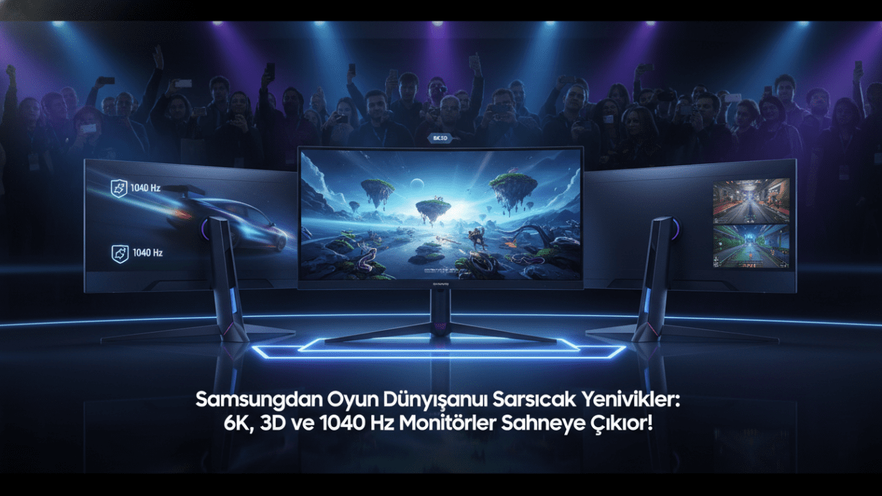 Samsung’dan Oyun Dünyasını Sarsacak Yenilikler: 6K, 3D ve 1040 Hz Monitörler Sahneye Çıkıyor!