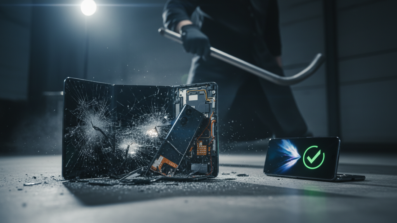 Samsung’un Üç Katlı Hayali Gerçek Oldu: Galaxy Z TriFold Dayanıklılık Testinde Paramparça Oldu! 💔💥