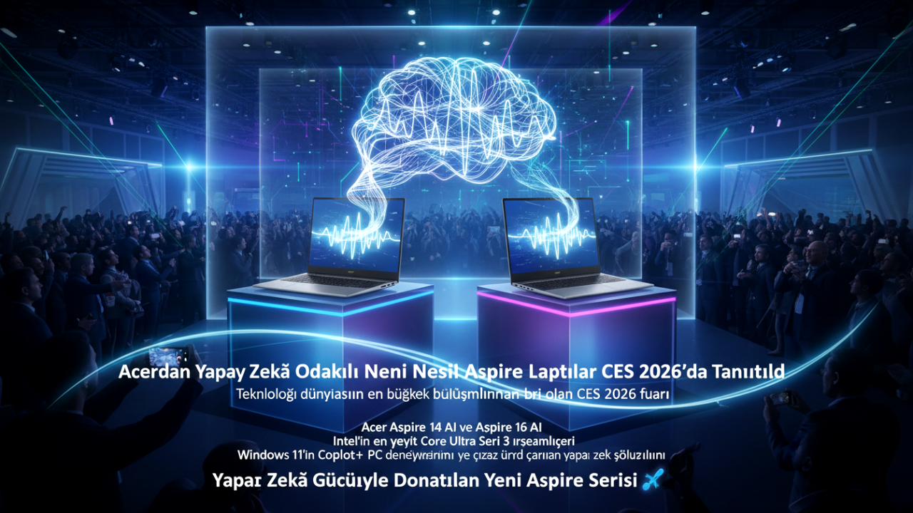 Acer’dan Yapay Zekâ Odaklı Yeni Nesil Aspire Laptolar CES 2026’da Tanıtıldı