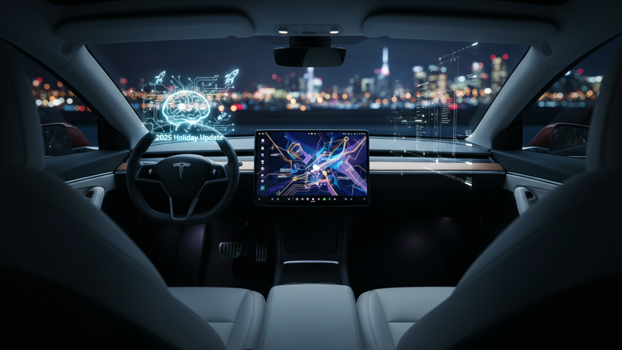 Tesla’dan Yepyeni 2025 Holiday Güncellemesi: Yapay Zeka ve Eğlence Bir Arada