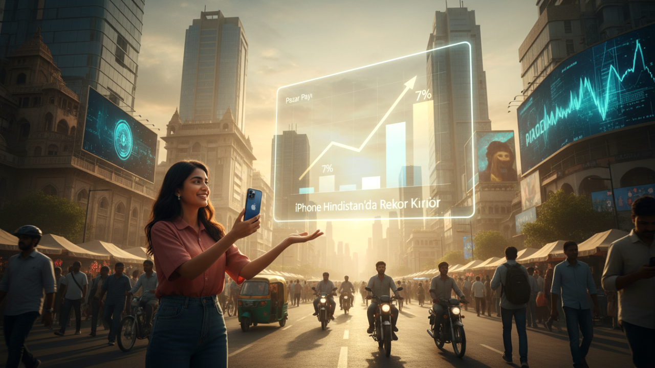 iPhone Hindistan’da Rekor Kırıyor: Pazar Payı %9’a Yükseldi 📈