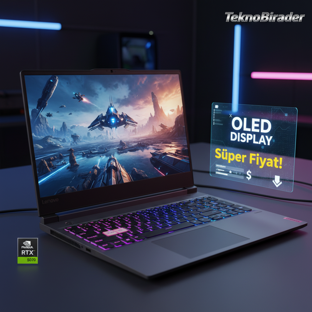 RTX 5070’li Lenovo Gaming Laptop Fırsatı! OLED Ekran ve Süper Fiyat!