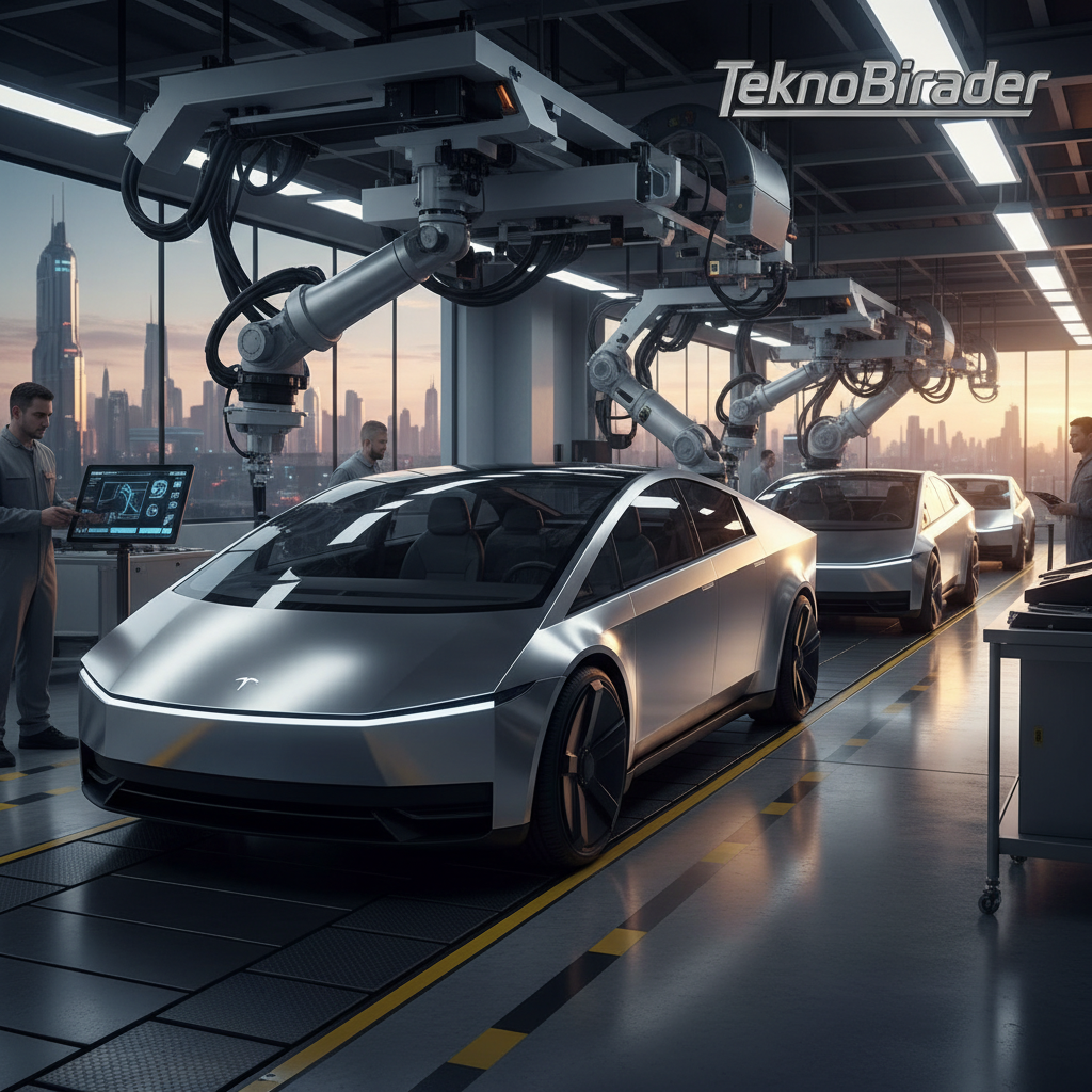 Tesla’nın Direksiyonsuz ve Pedalsız Cybercab Aracı Üretime Başladı