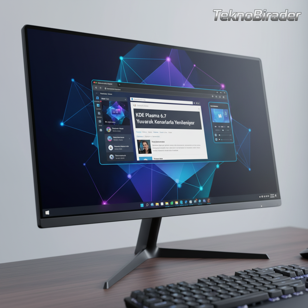 KDE Plasma 6.7 Yuvarlak Kenarlarla Yenileniyor