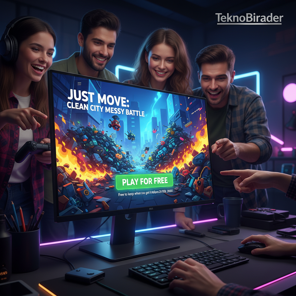 Steam’de ‘Just Move: Clean City Messy Battle’ Kısa Süreliğine Ücretsiz Oldu!