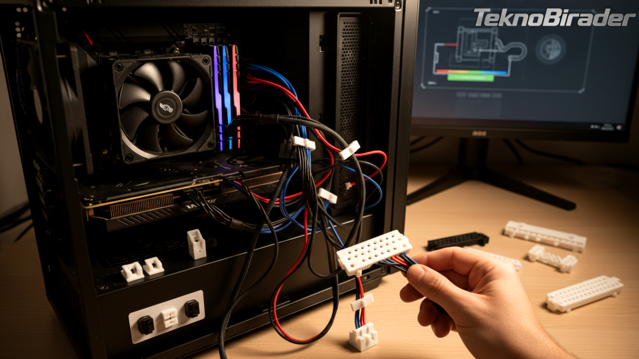 PC Toplarken Kablo Yönetimi Kabusu: 3D Baskıyla Ucuza Çözüm Yolu 💡