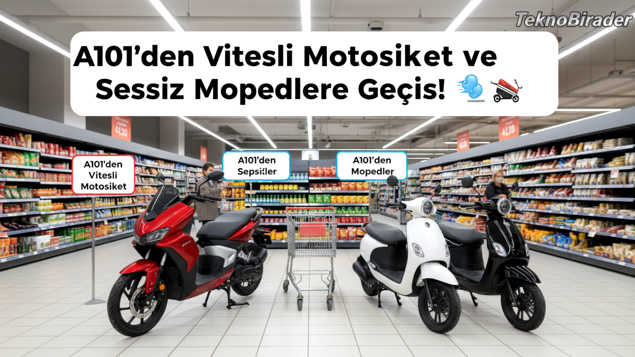 A101’den Vitesli Motosiklet ve Sessiz Mopedlere Geçiş! 💨🛵