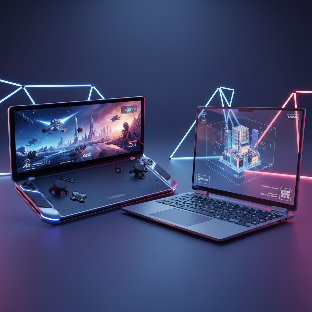 Lenovo’dan Katlanabilir Oyun Konsolu ve 3D Laptop Konseptleri Geliyor